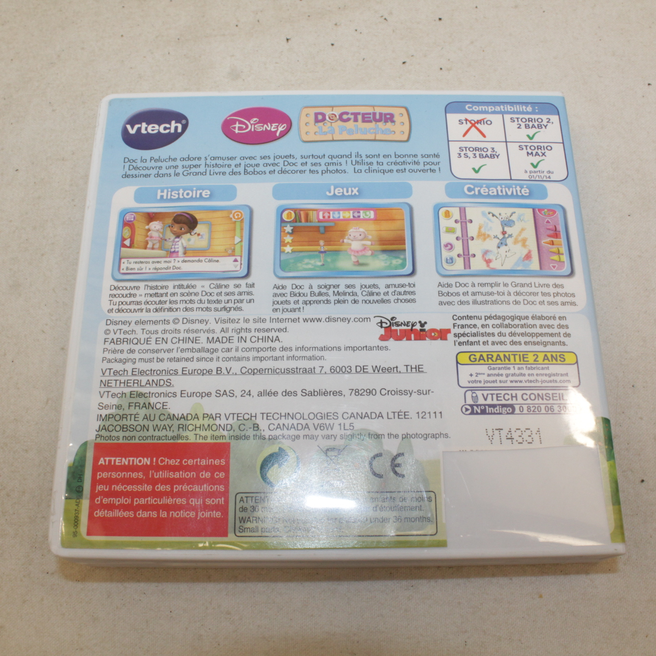 Voir photo 2 de Jeu Vtech storio - Dr la peluche Jeu Vtech storio - Dr la peluche Bon état - Vue 2 -